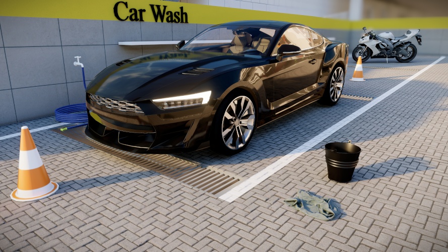 Perspectiva artística do car wash