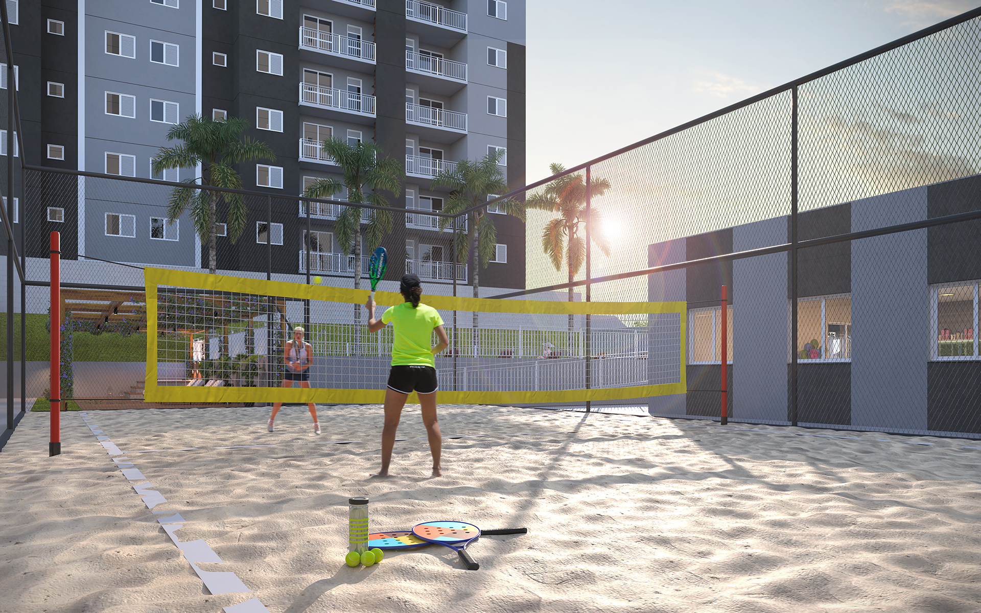 Perspectiva artística do Beach Tennis