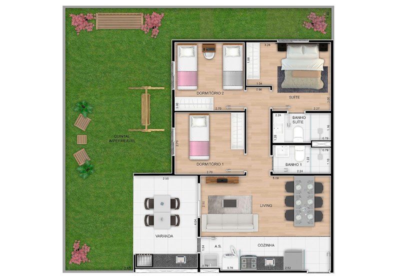 Tipo B2 - 122m²